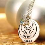Mother's Day - EXCLUSIVE - Quad-Color Personalized Pendant Necklace - For MOMMY - as Featured in Bead Trends Magazine